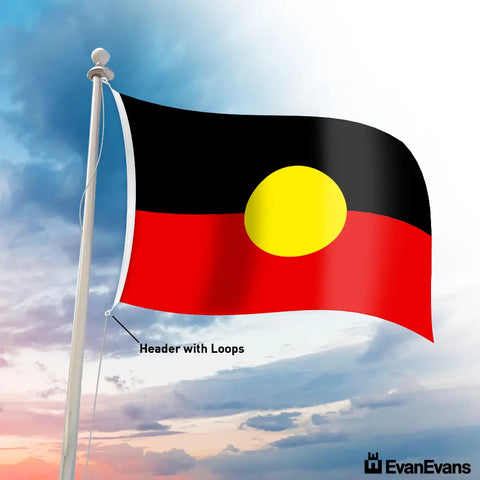 Aboriginal flag header with loops