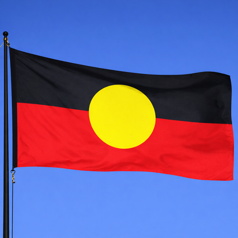 Woven Polyester Aboriginal Flag