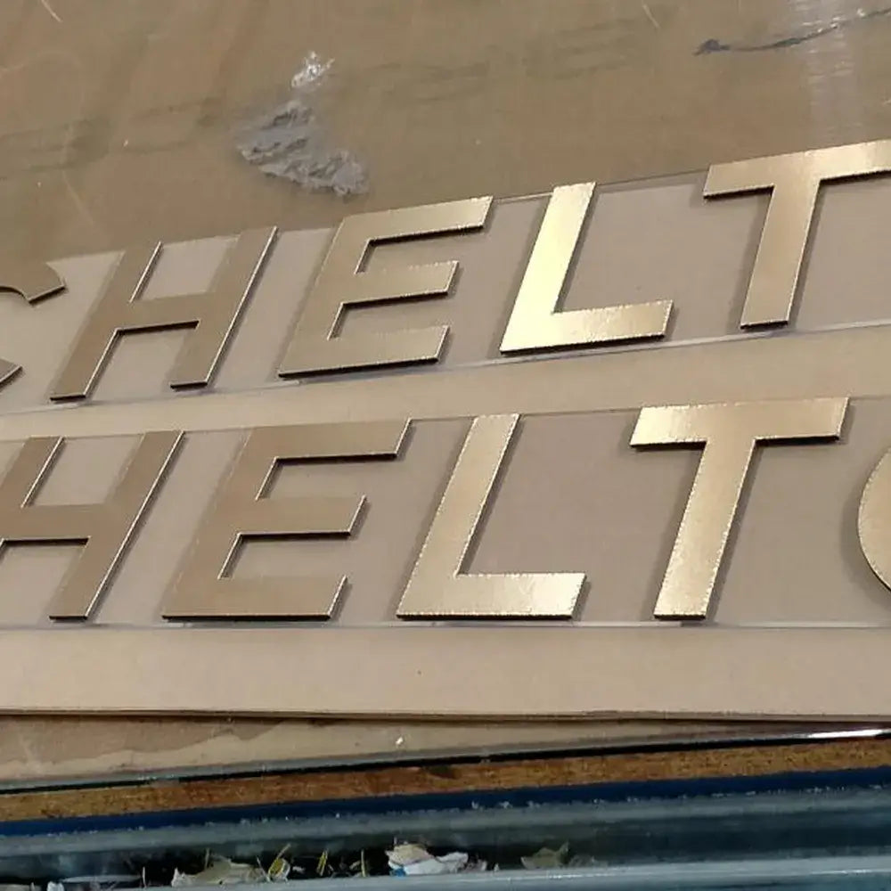 Acrylic Lettering Mitchelton Gold