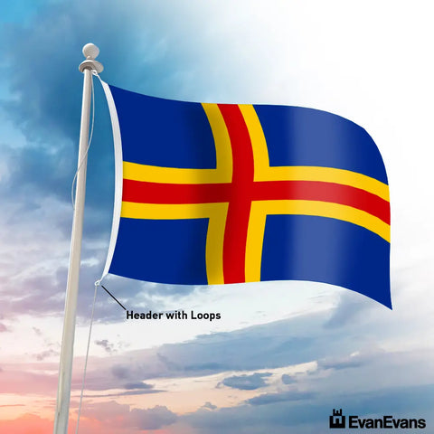 Åland flag header with loops