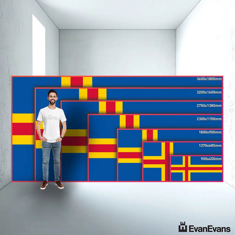 Åland flag size guide comparison
