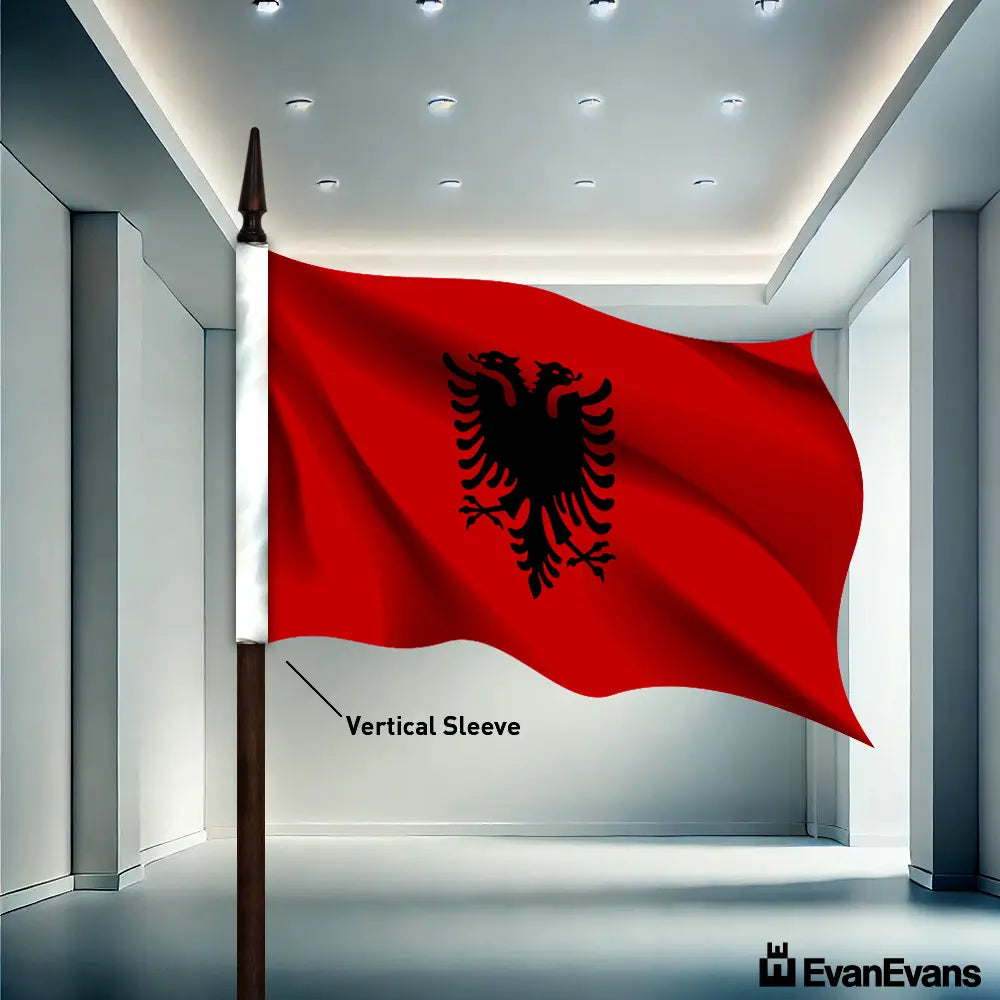 Albania flag vertical sleeve