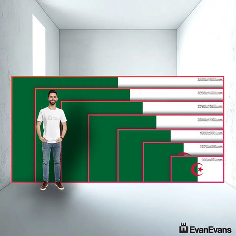 Algeria flag size guide comparison