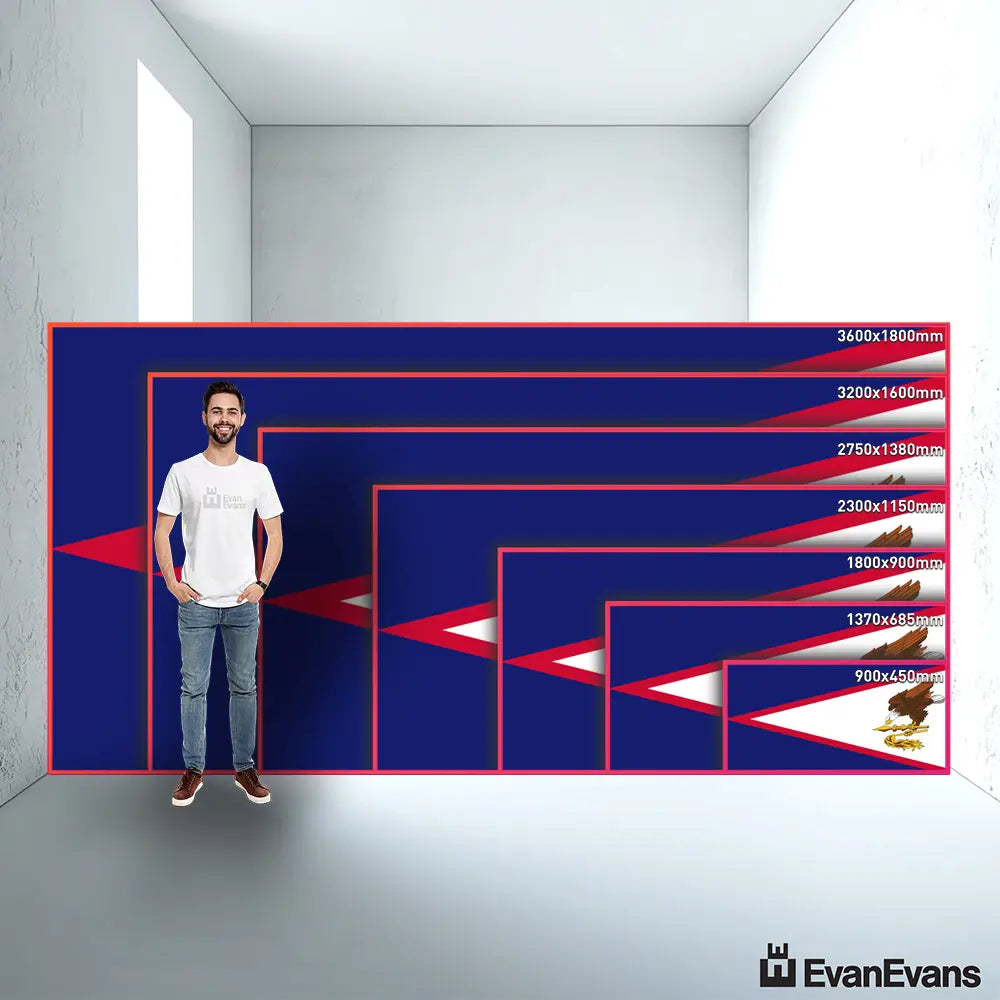 American Samoa flag size guide comparison
