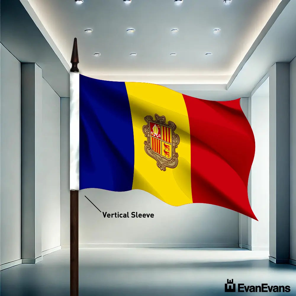 Andorra flag vertical sleeve