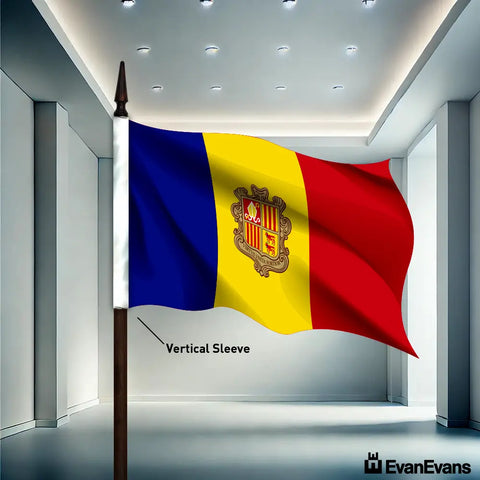 Andorra flag vertical sleeve