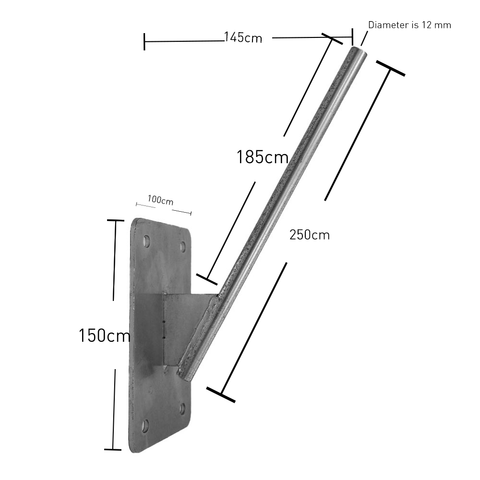 Wall Mounted Bracket for Portable Flags