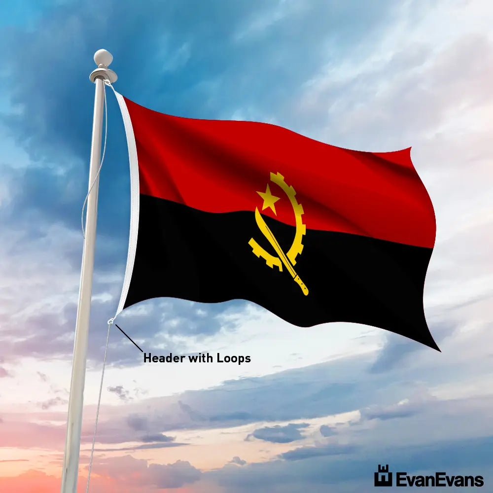 Angola flag header with loops