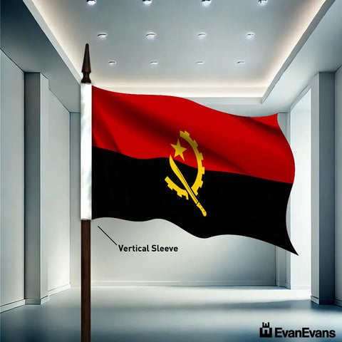 Angola flag vertical sleeve