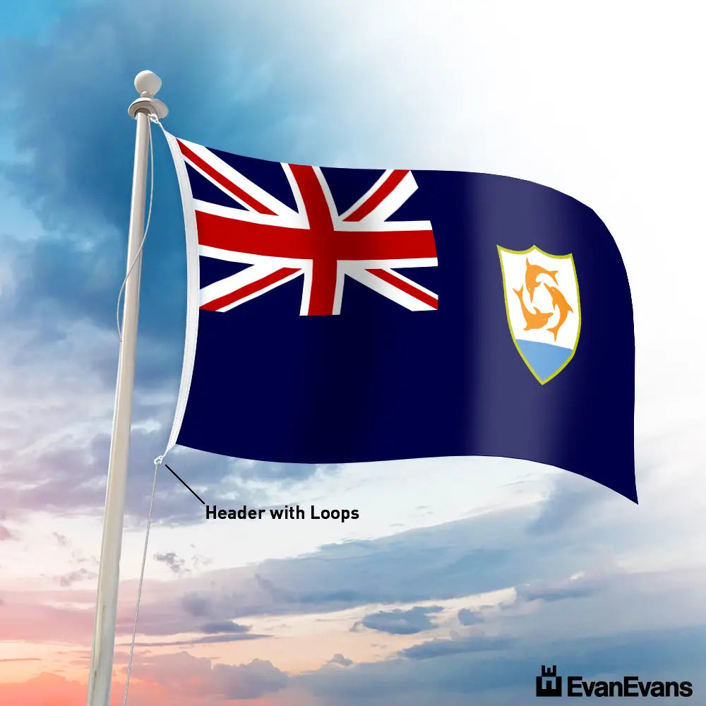 Anguilla flag header with loops