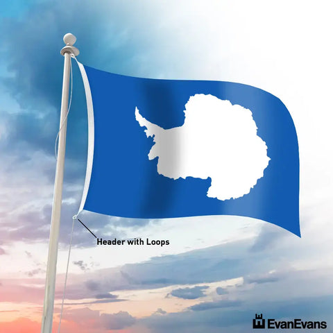 Antarctica flag header with loops