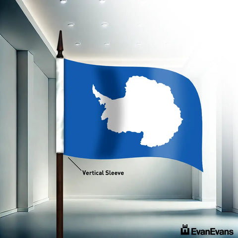 Antarctica flag vertical sleeve