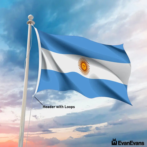 Argentina flag header with loops