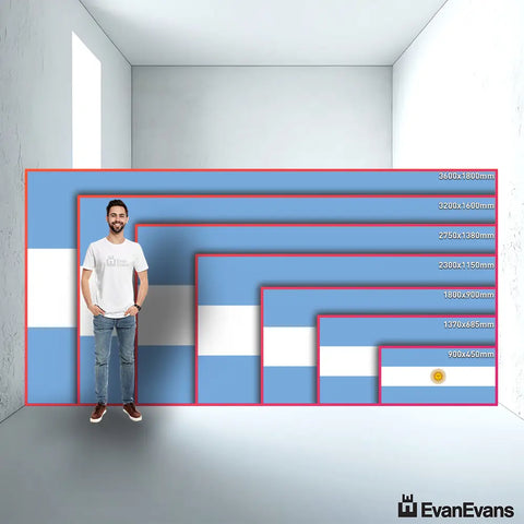 Argentina flag size guide comparison