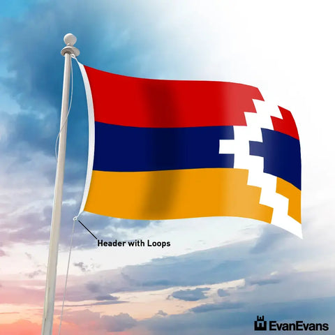 Artsakh flag header with loops