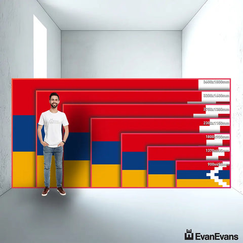 Artsakh flag size guide comparison