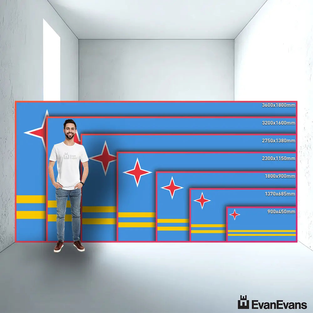 Aruba flag size guide comparison