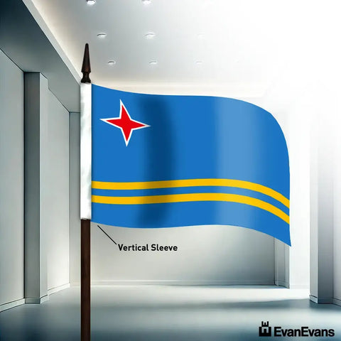 Aruba flag vertical sleeve