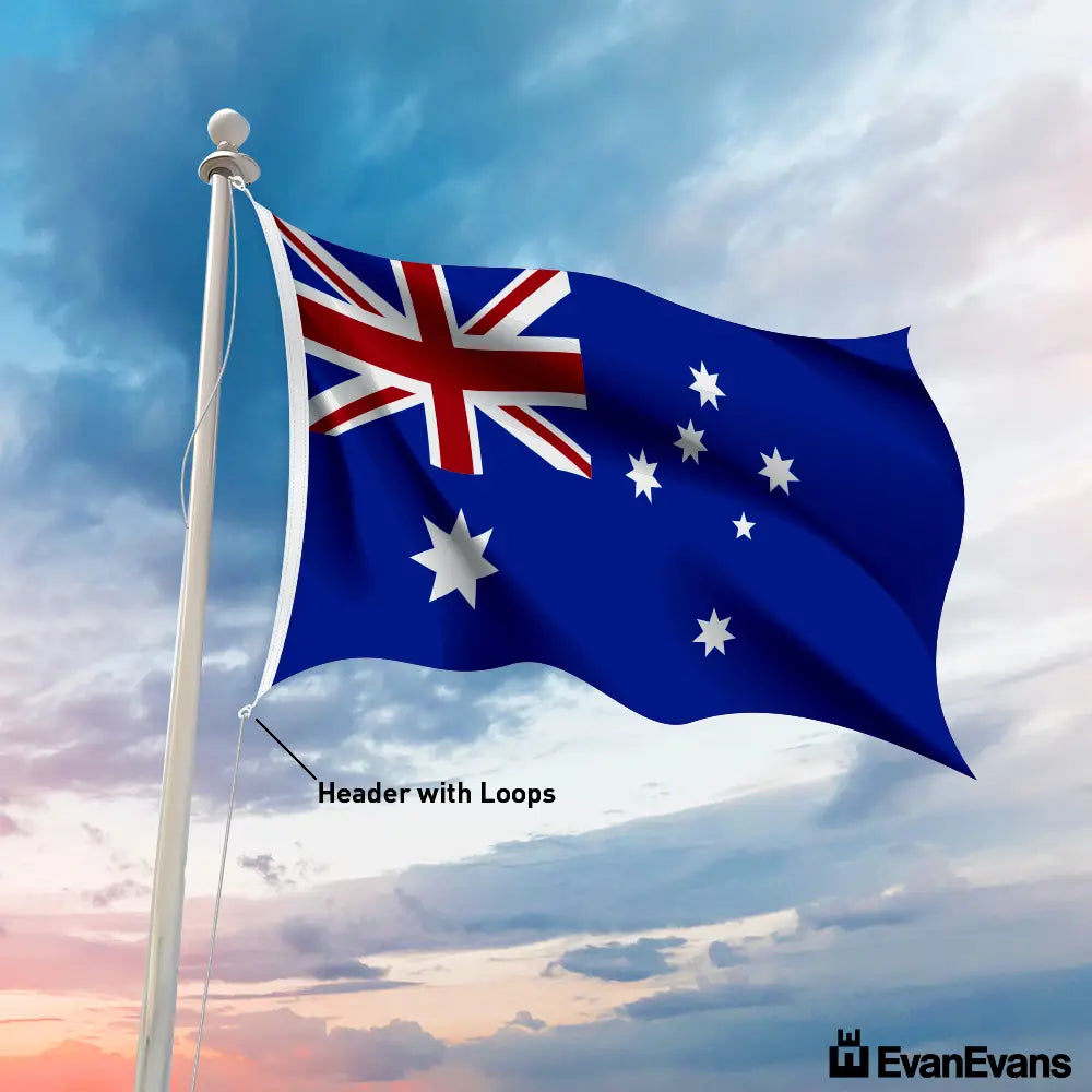 Australia flag header with loops