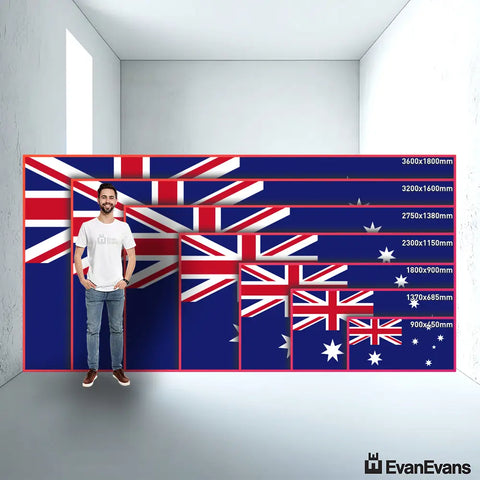 Australia flag size guide comparison