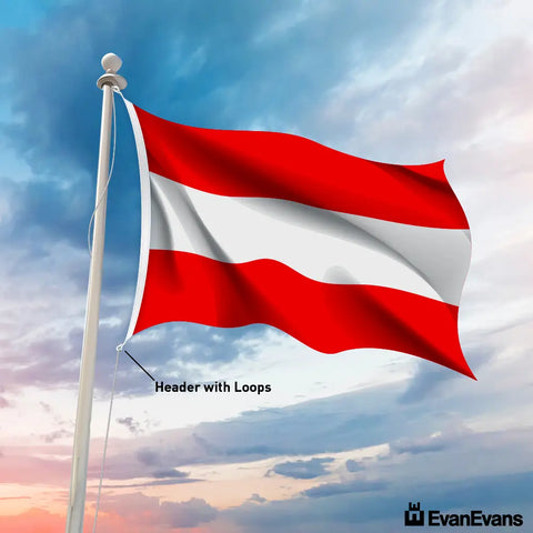 Austria flag header with loops