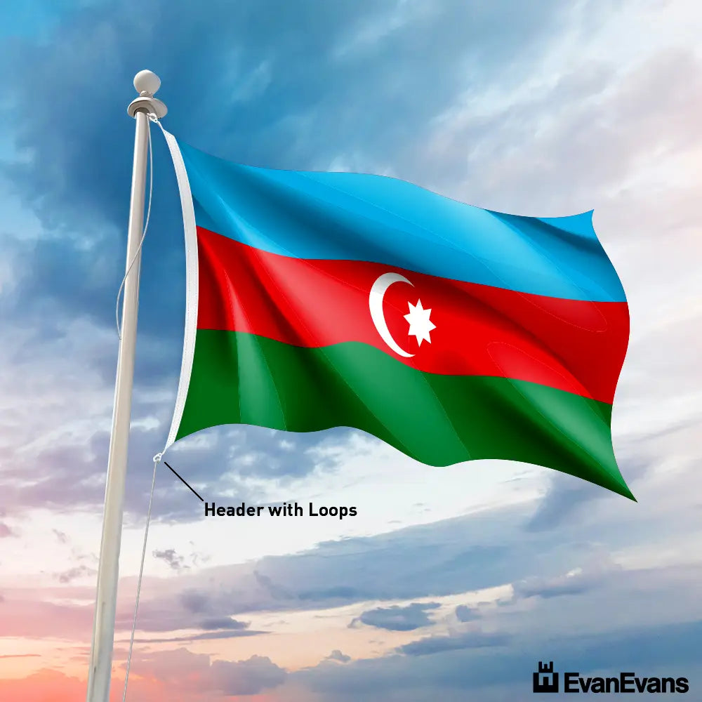 Azerbaijan flag header with loops