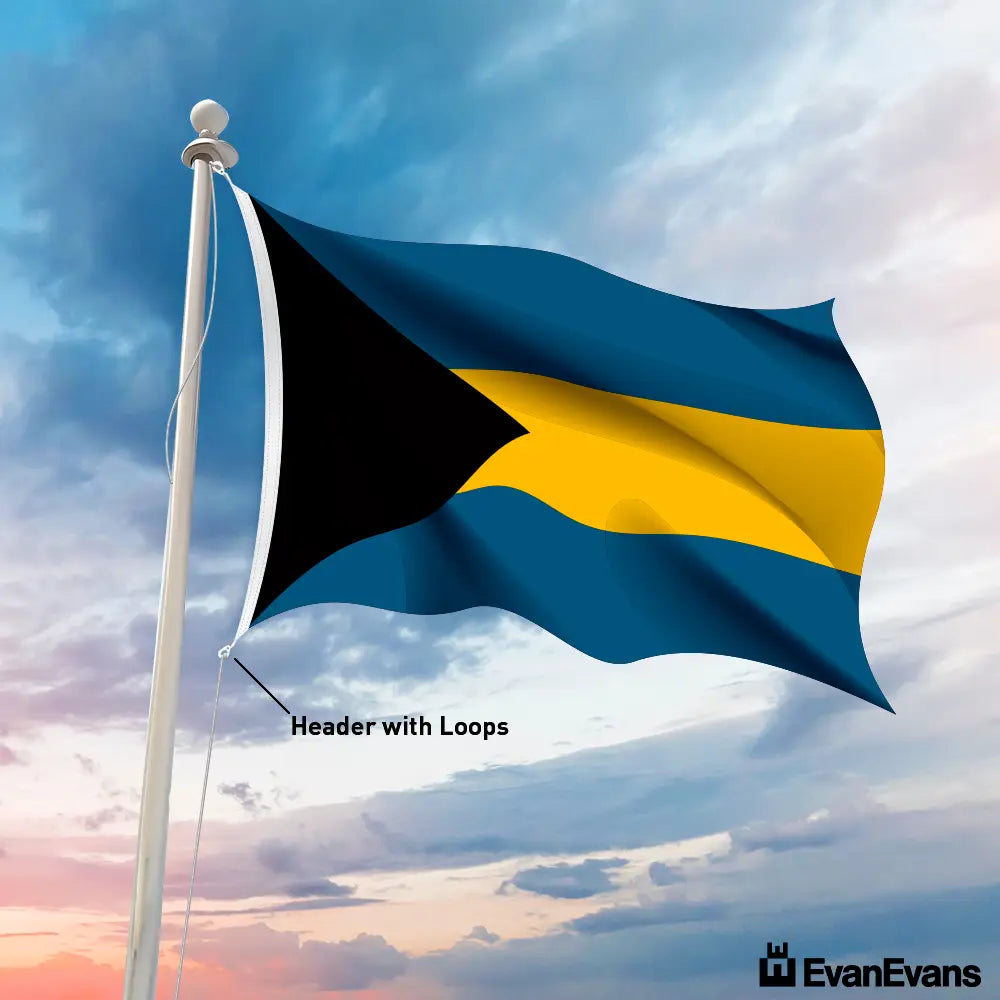 Bahamas flag header with loops