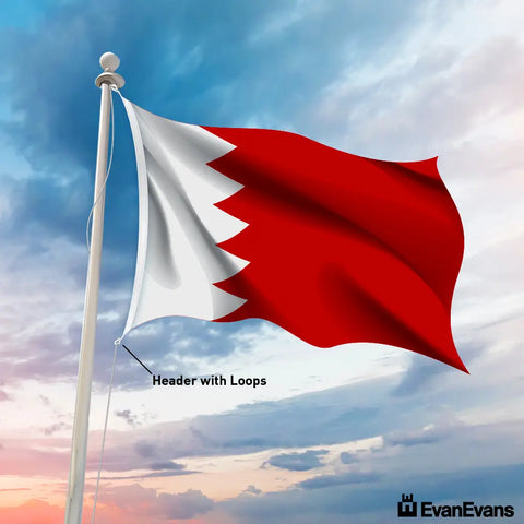 Bahrain flag header with loops