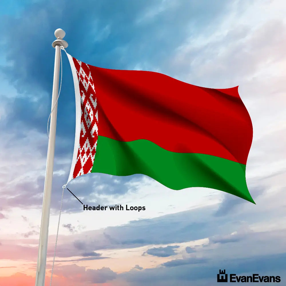 Belarus flag header with loops
