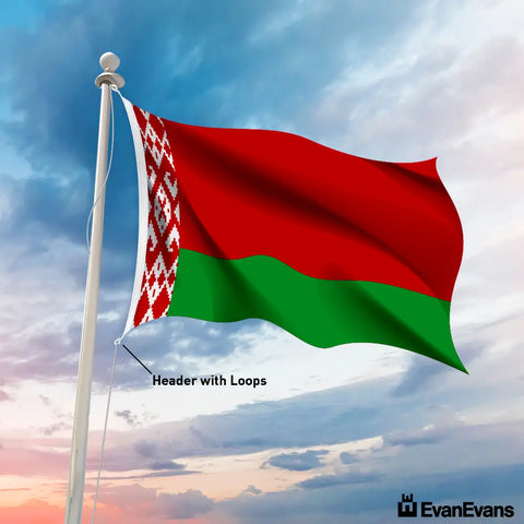 Belarus flag header with loops