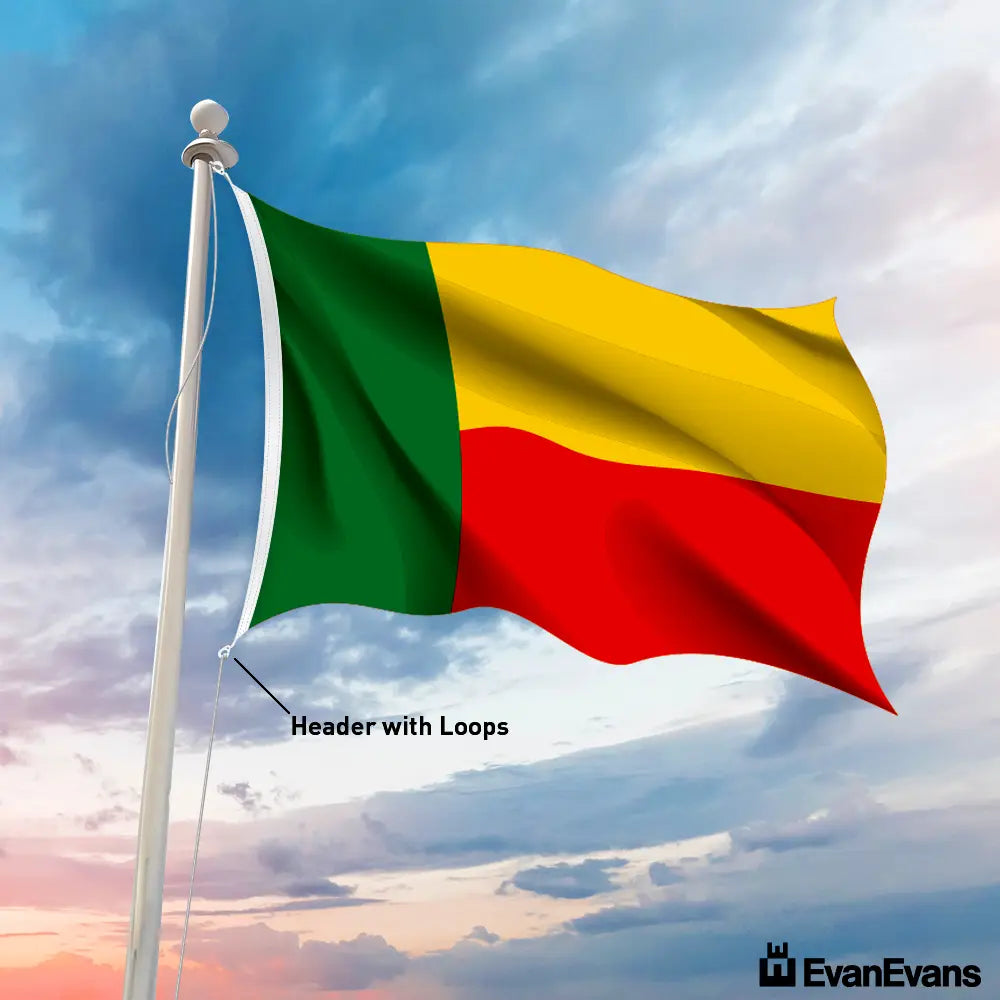 Benin flag header with loops