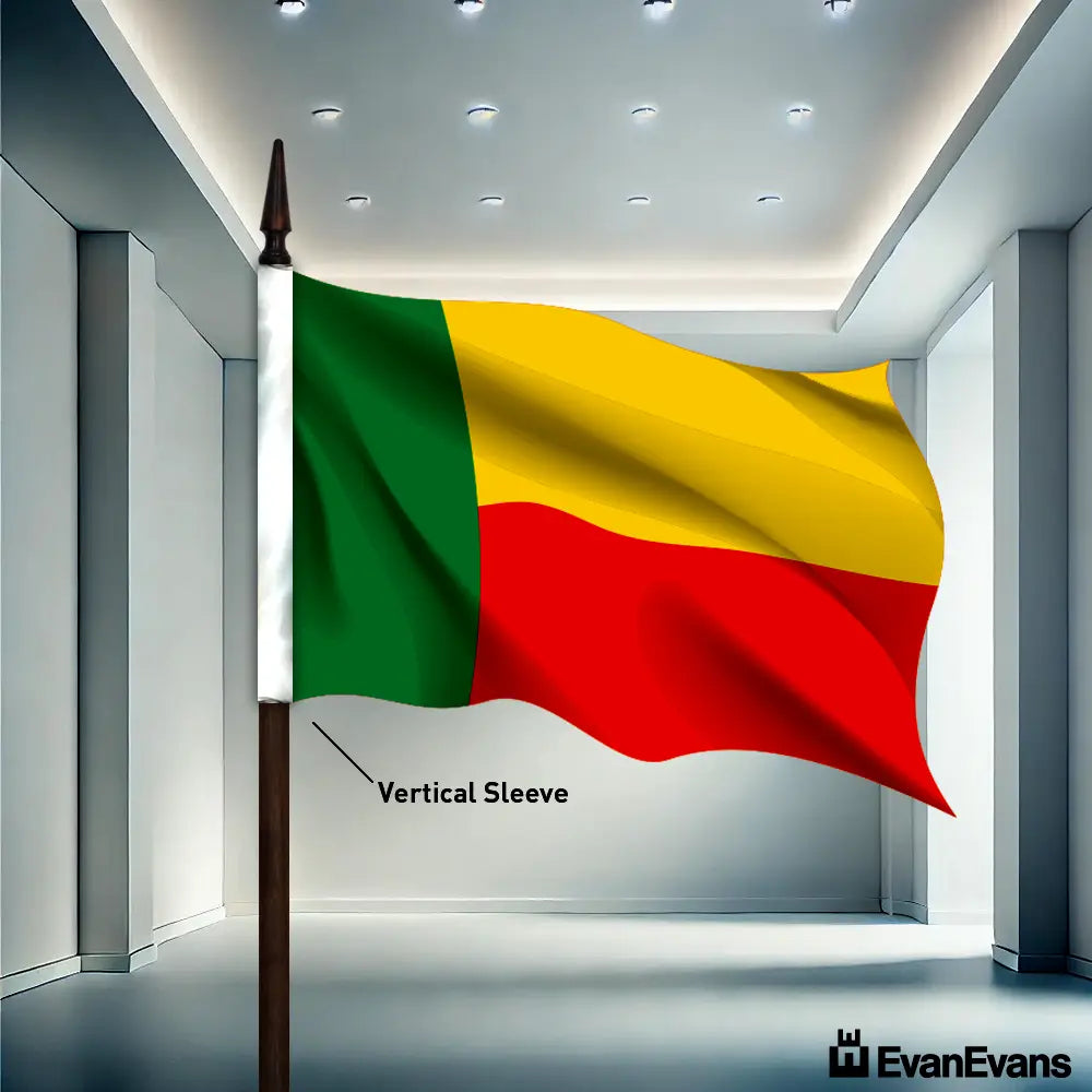 Benin flag vertical sleeve
