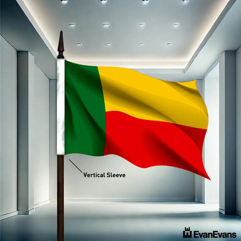 Benin flag vertical sleeve