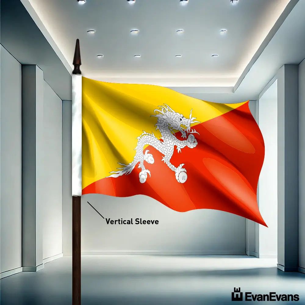 Bhutan flag vertical sleeve