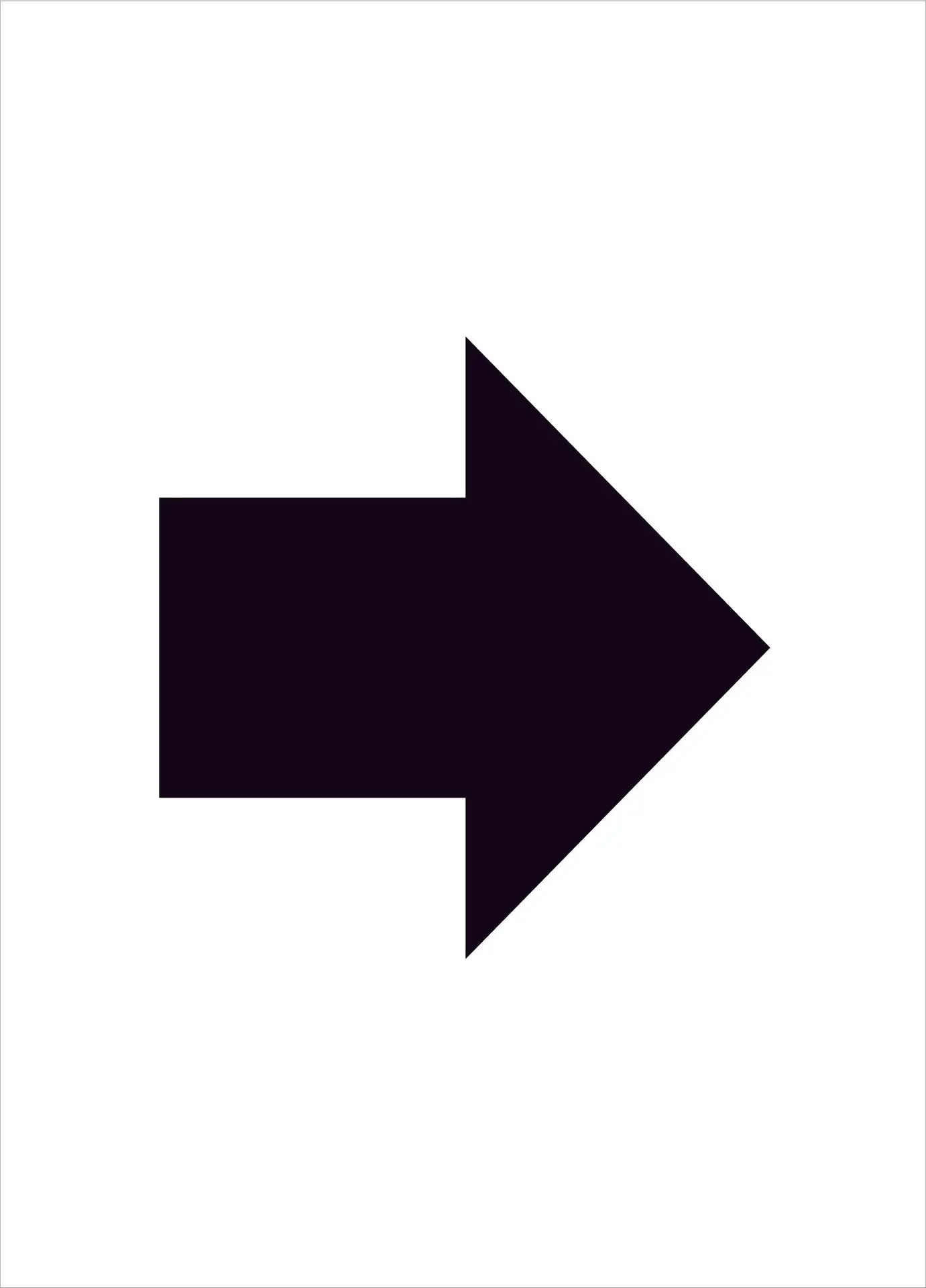 Black Right Arrow Construction Sign