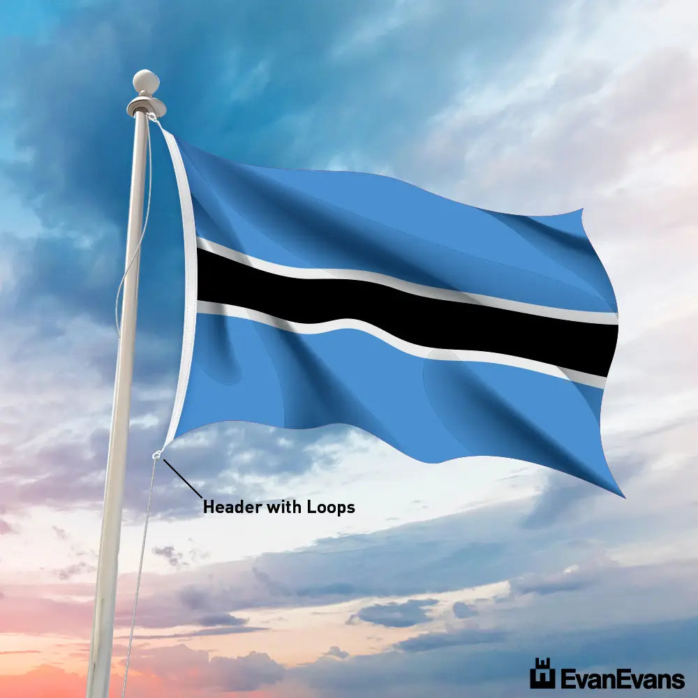 Botsawana flag header with loops