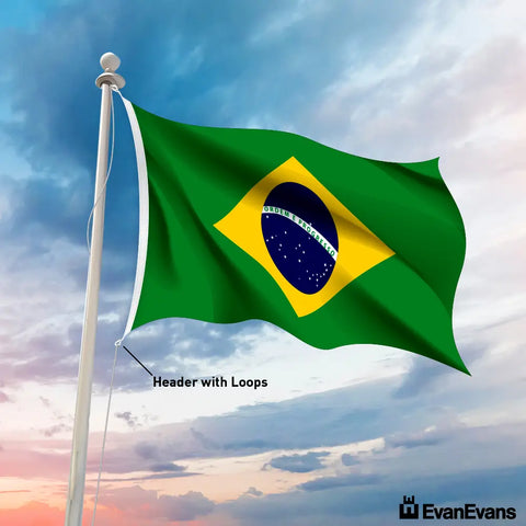 Brazil flag header with loops