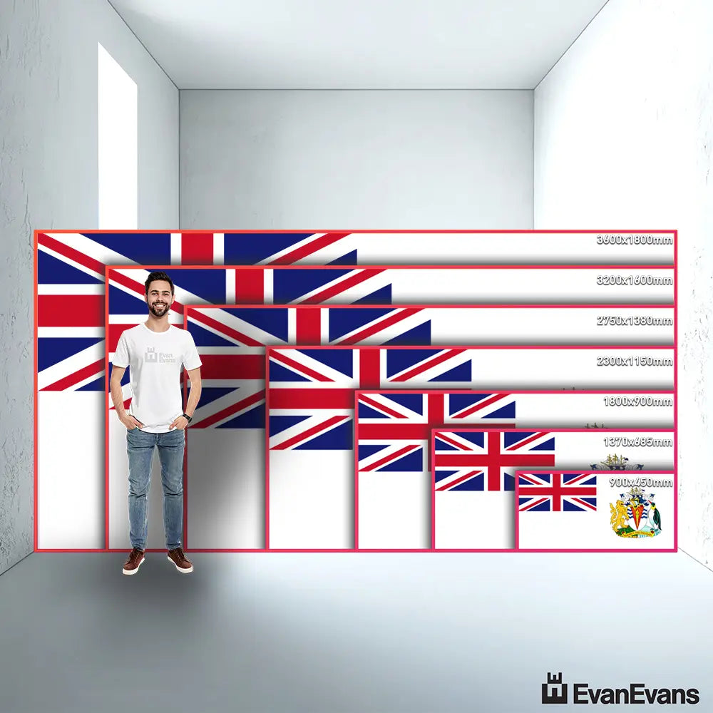 British Antarctic Territory flag size guide comparison