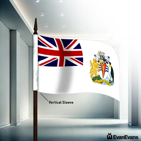 British Antarctic Territory flag vertical sleeve