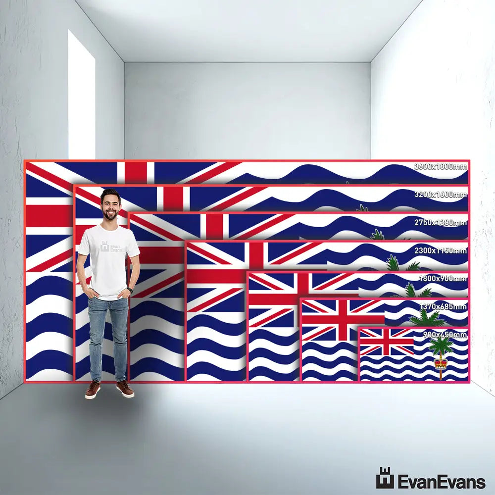 British Indian Ocean Territory flag size guide comparison