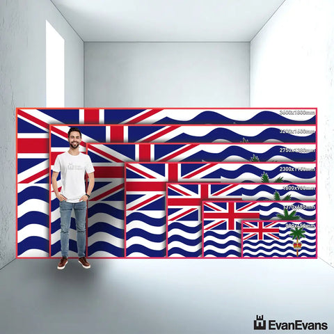 British Indian Ocean Territory flag size guide comparison