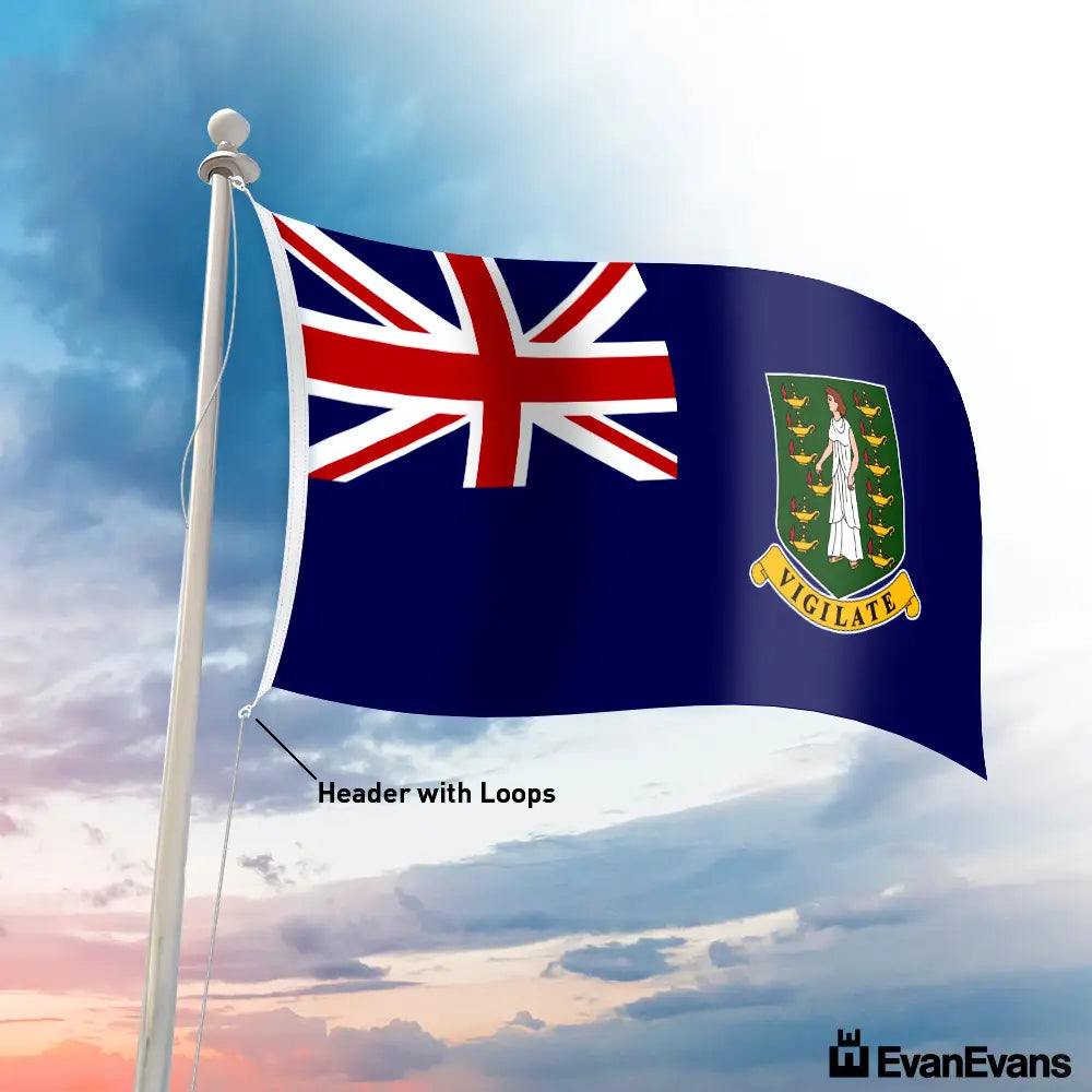 British Virgin Islands flag header with loops