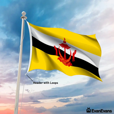 Brunei flag header with loops