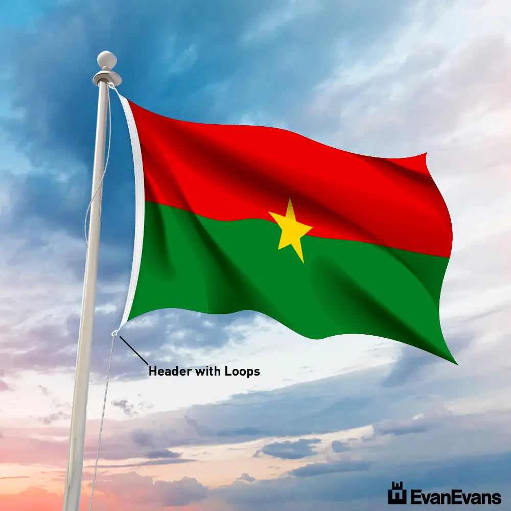 Burkina Faso flag header with loops