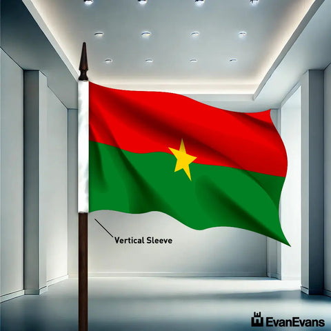 Burkina Faso flag vertical sleeve