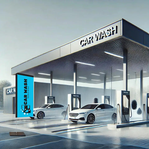 CAR WASH BLUE Rectangle Flag for Car Wash