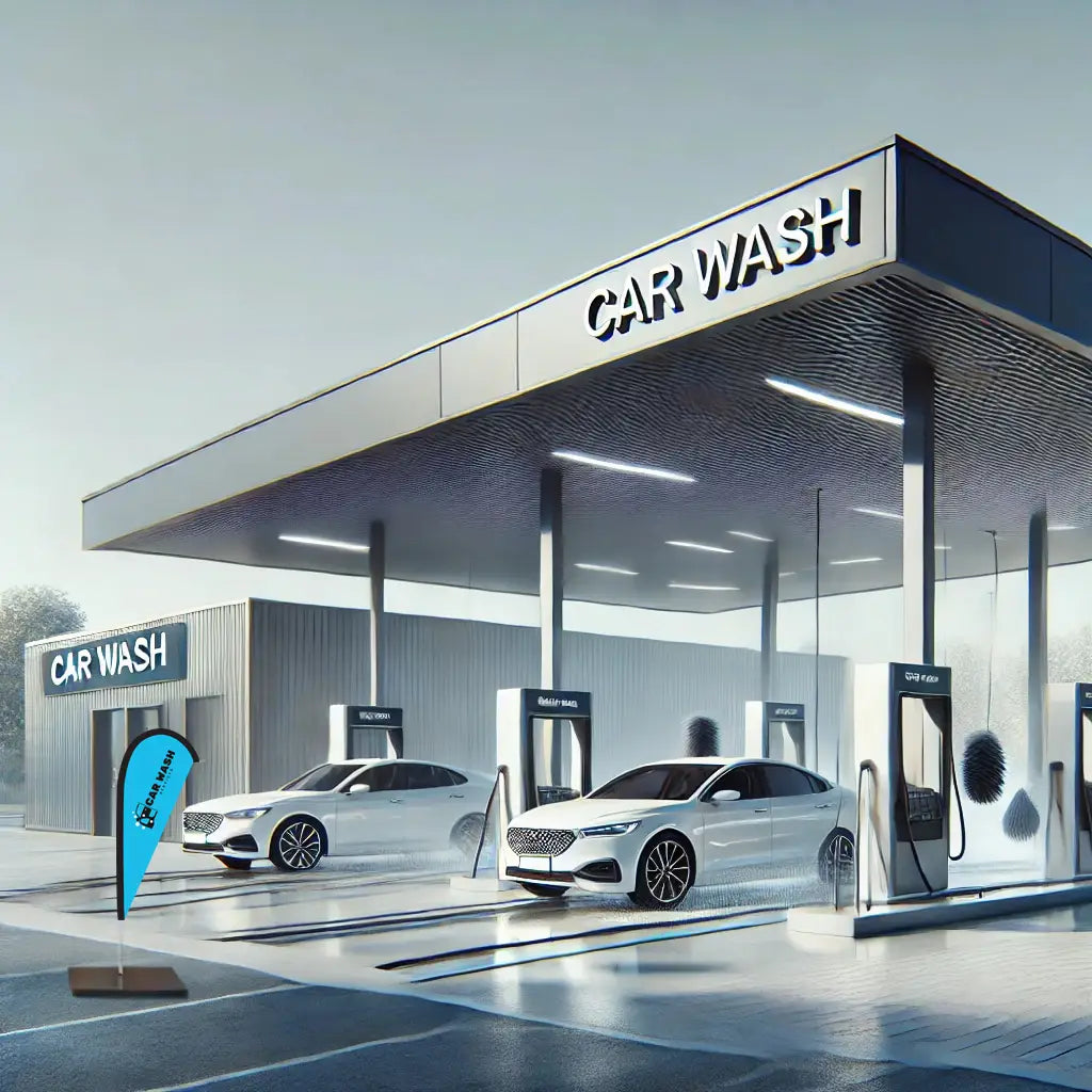 CAR WASH BLUE Teardrop Flag for Car Wash