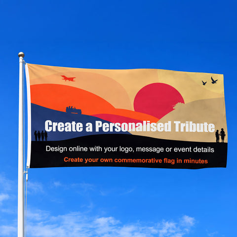 Custom Commemorative Tribute Flag – Design Your Own (1800 x 900mm)