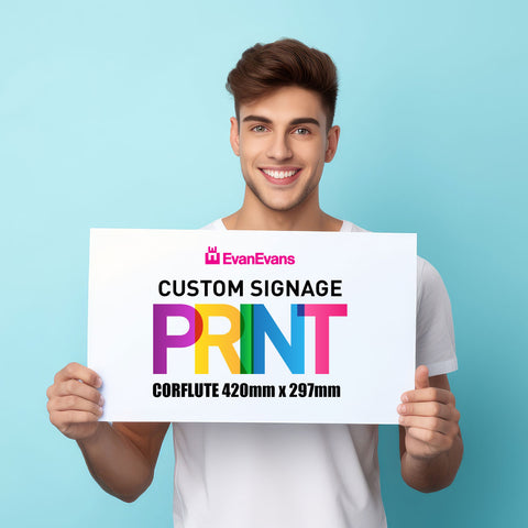 A3 Landscape Custom Corflute Sign (Full Colour Print)