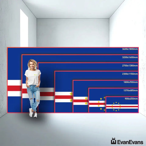 Cabo Verde flag size guide comparison